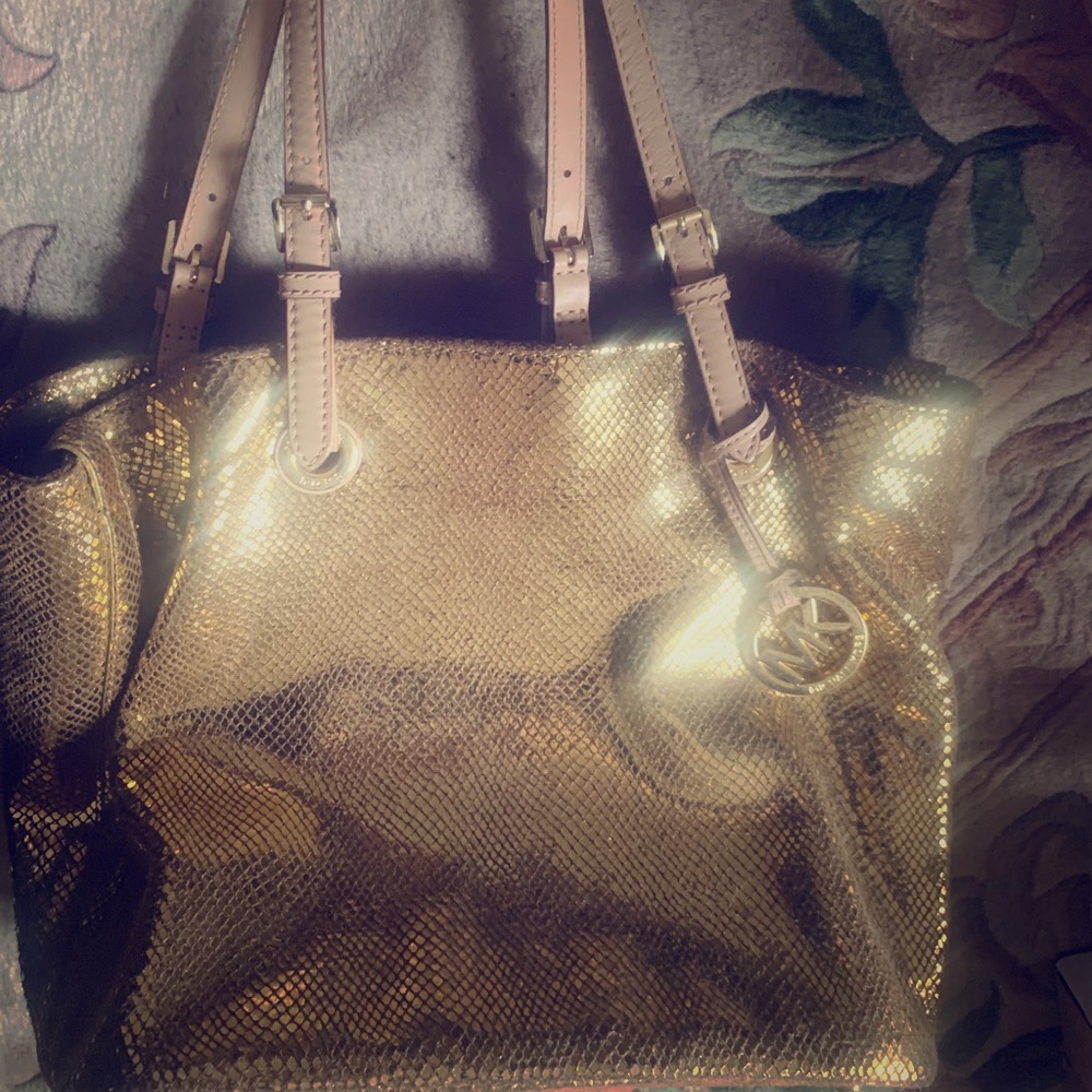 *Rare* Gold, Snakeskin Michael Kors Bag